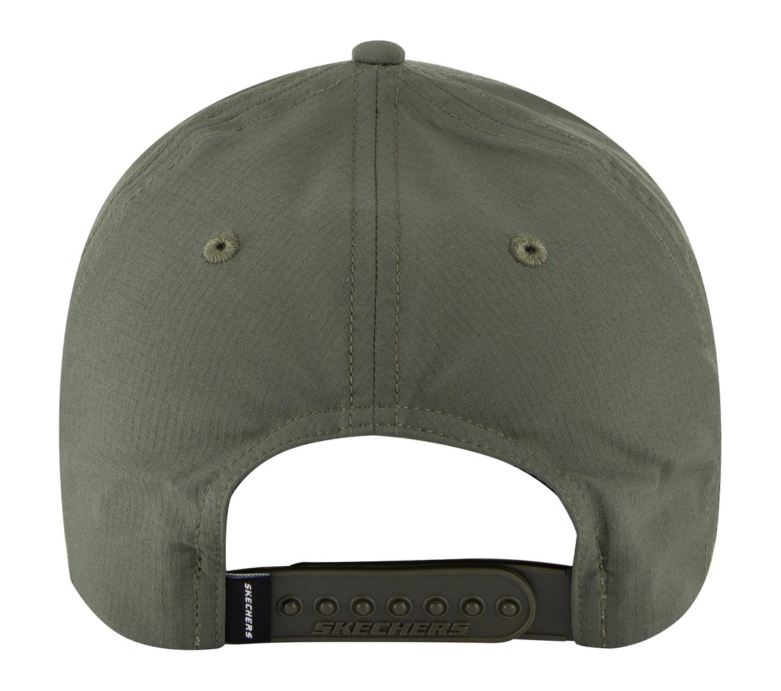 TEAERSTOP SKECHERS SNAPBACK HAT, OLIVE Accessories Top View