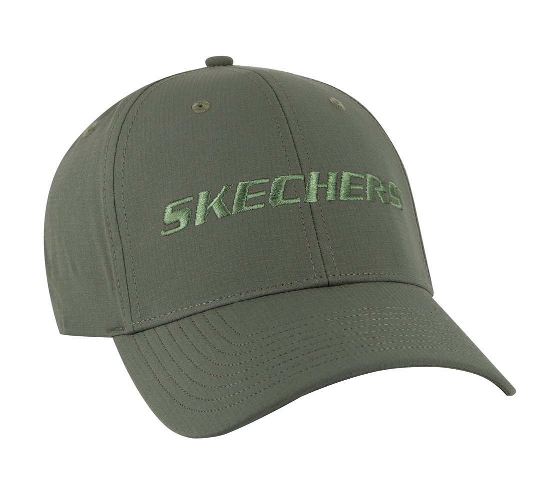 TEAERSTOP SKECHERS SNAPBACK HAT, OLIVE Accessories Left View