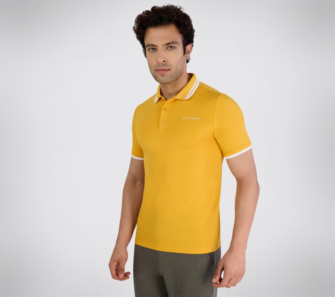 SS BUTTON DOWN POLO, YELLOW