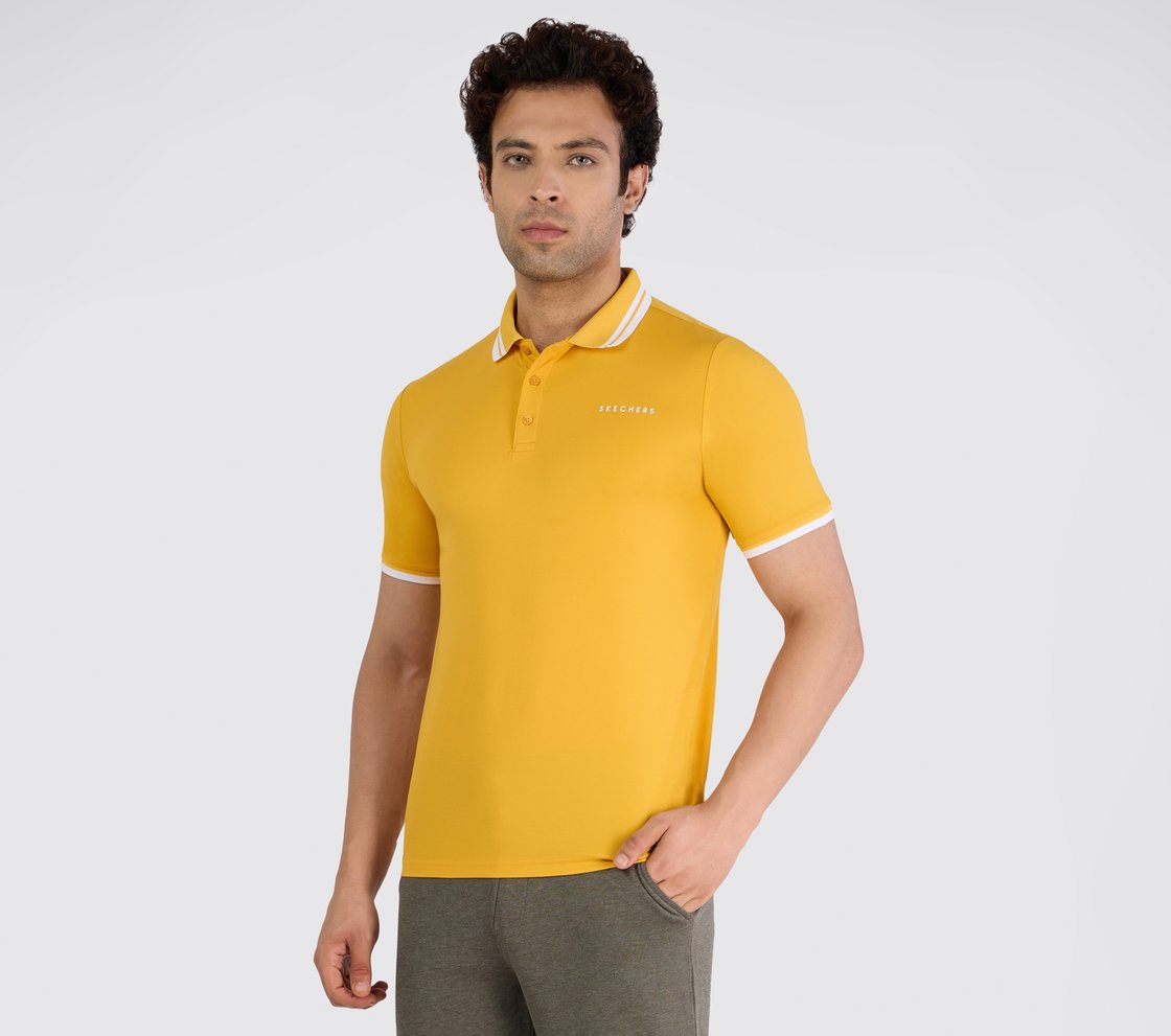 SS BUTTON DOWN POLO, YELLOW Apparel Left View