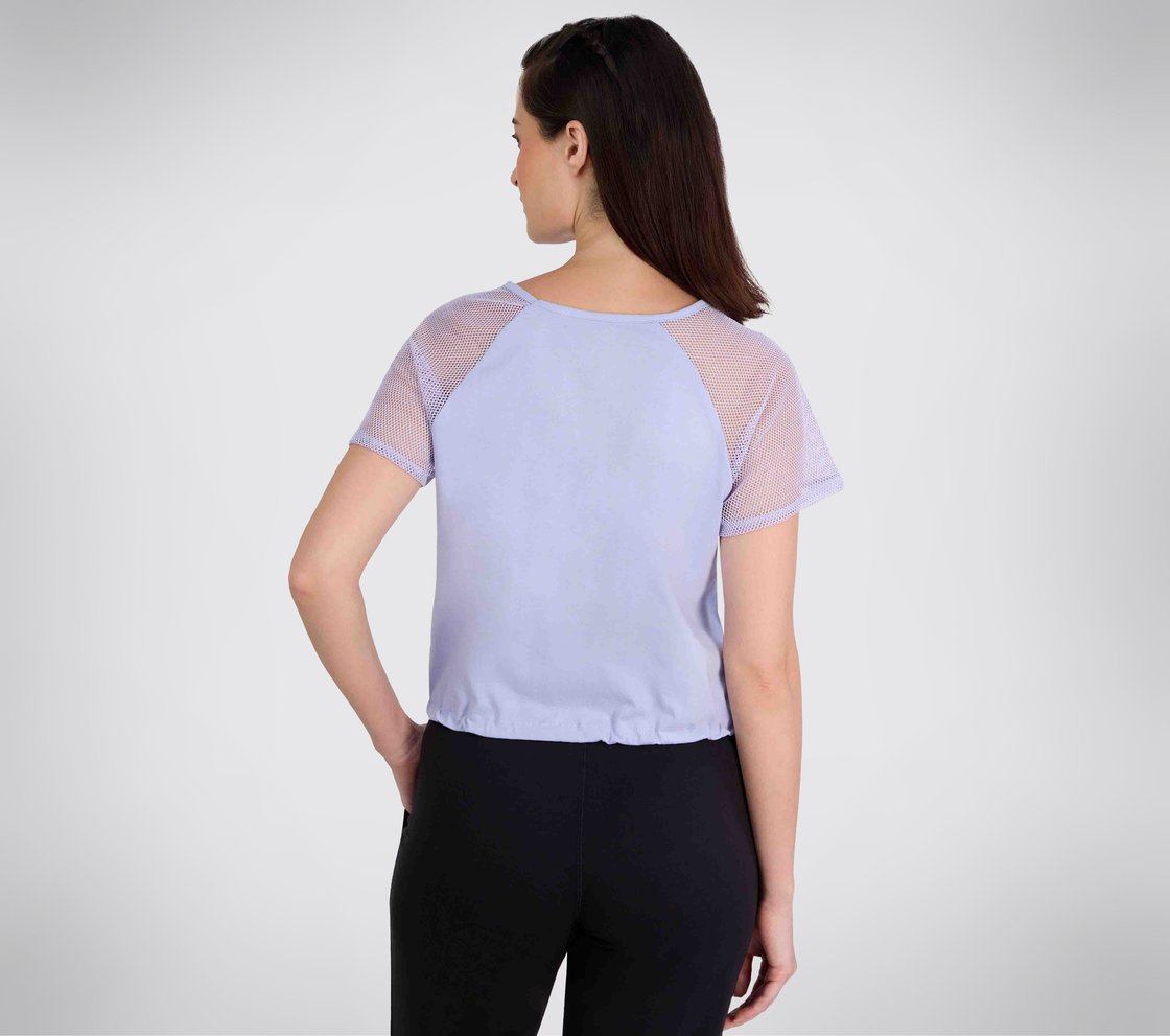 RAGLAN MESH SLEEVES TOP, LAVENDER Apparel Bottom View