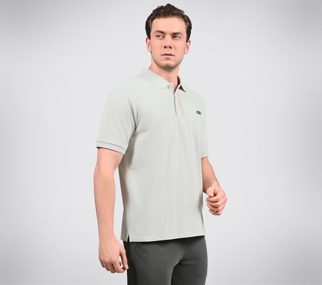 OASIS TIPPING POLO, GREY/LAVENDER Apparel Bottom View