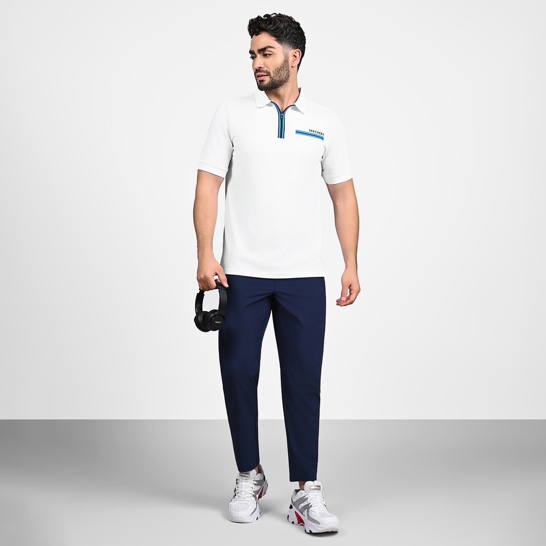 OASIS TWILL PLACKET POLO, WWWHITE