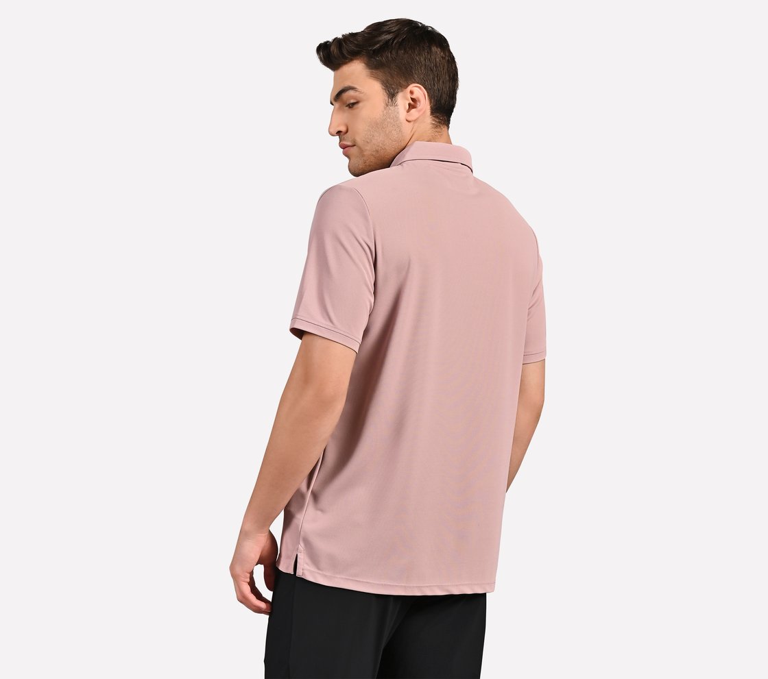 SKECHERS ESSENTIAL POLO, HOT PINK/GRAY Apparel Left View
