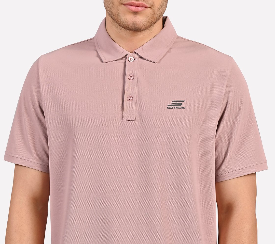 SKECHERS ESSENTIAL POLO, HOT PINK/GRAY Apparel Right View