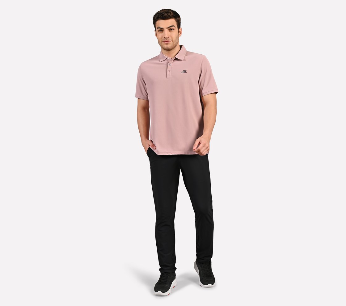 SKECHERS ESSENTIAL POLO, HOT PINK/GRAY Apparel Right View
