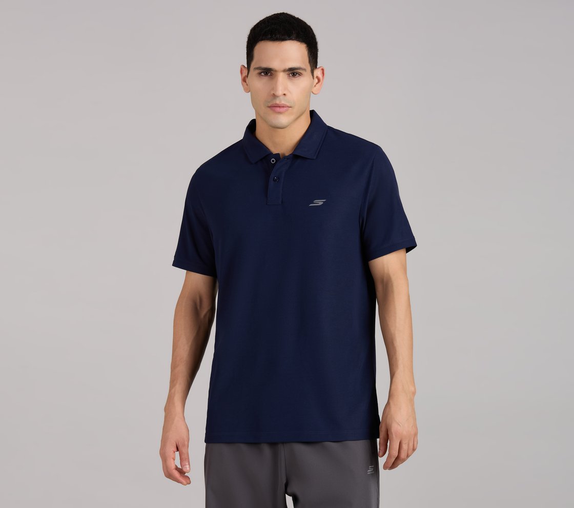 SKECHERS ESSENTIAL POLO, NAVY Apparel Lateral View