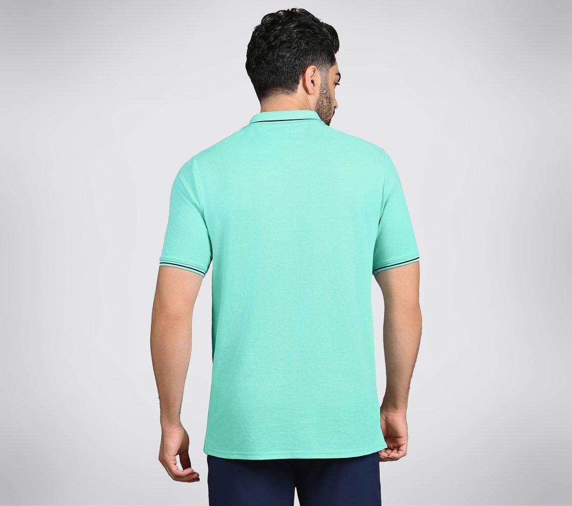 SKECHERS EVERYDAY POLO, YELLOW/AQUA Apparel Left View