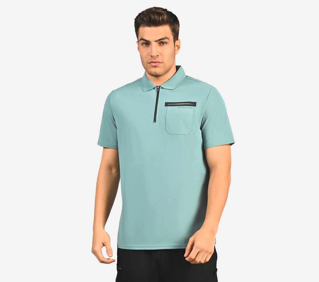 ZIP CLOSURE POLO, SAGE Apparel Lateral View