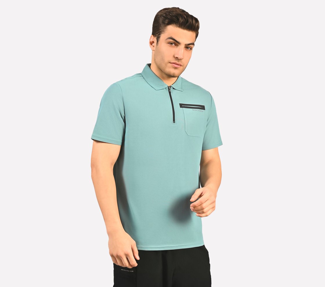 ZIP CLOSURE POLO, SAGE