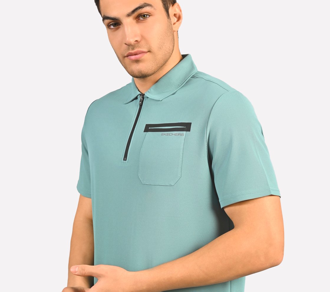 ZIP CLOSURE POLO, SAGE Apparel Right View