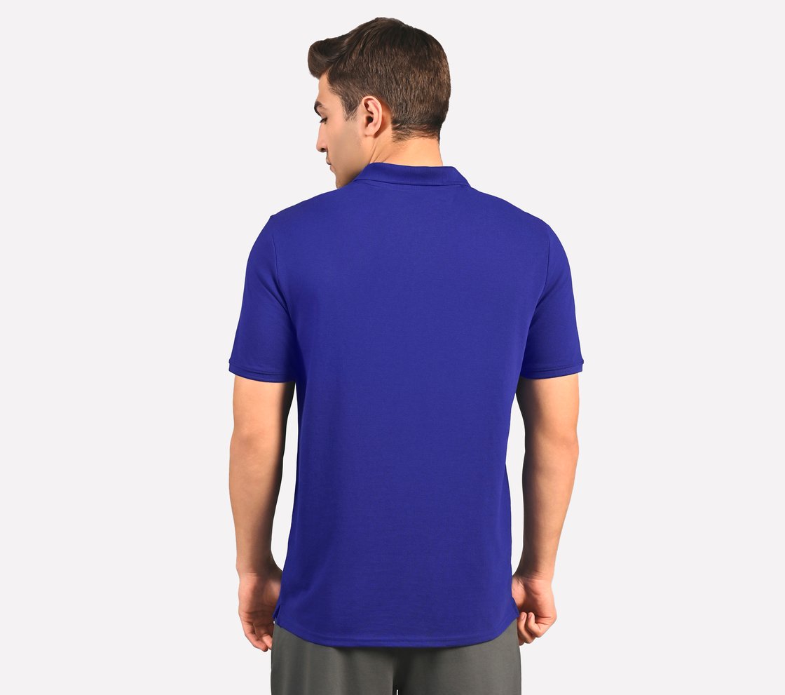CONTRAST TIPPING POLO, BLUE/RED Apparel Left View