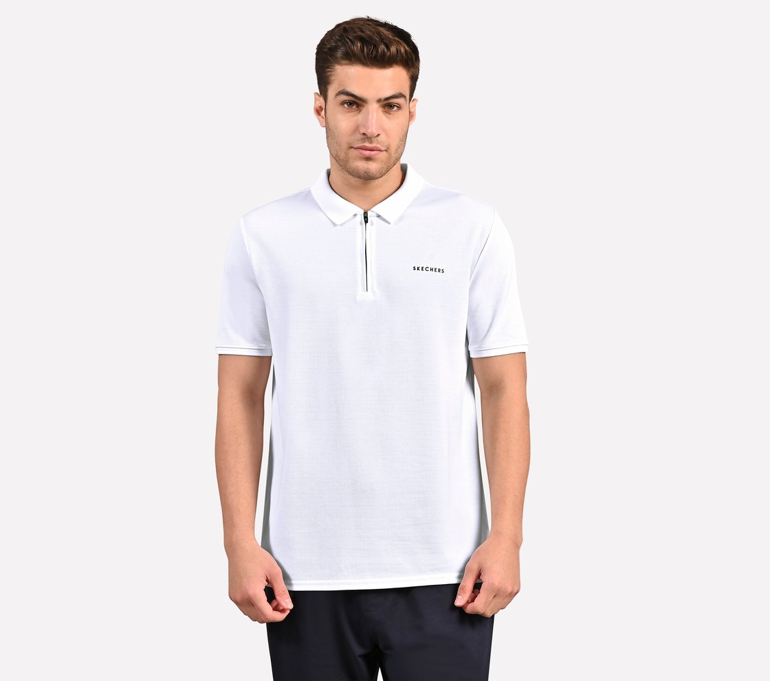 CONTRAST TIPPING POLO, WHITE Apparel Lateral View
