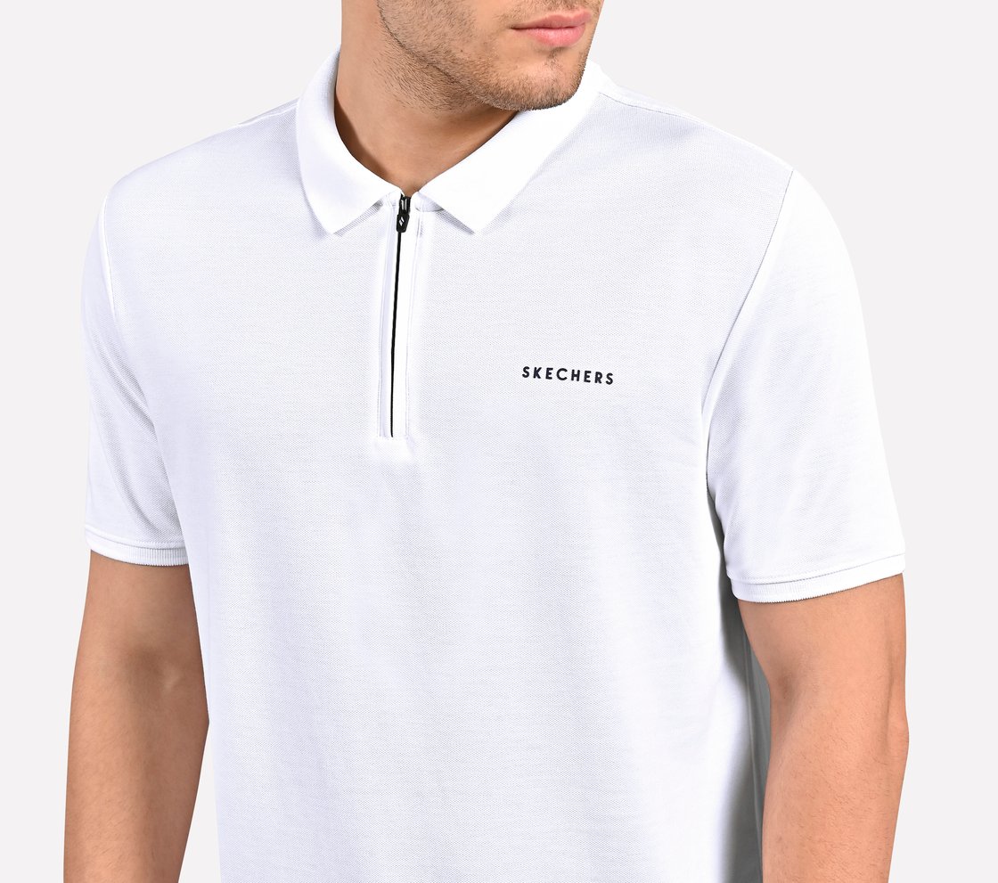 CONTRAST TIPPING POLO, WHITE Apparel Right View