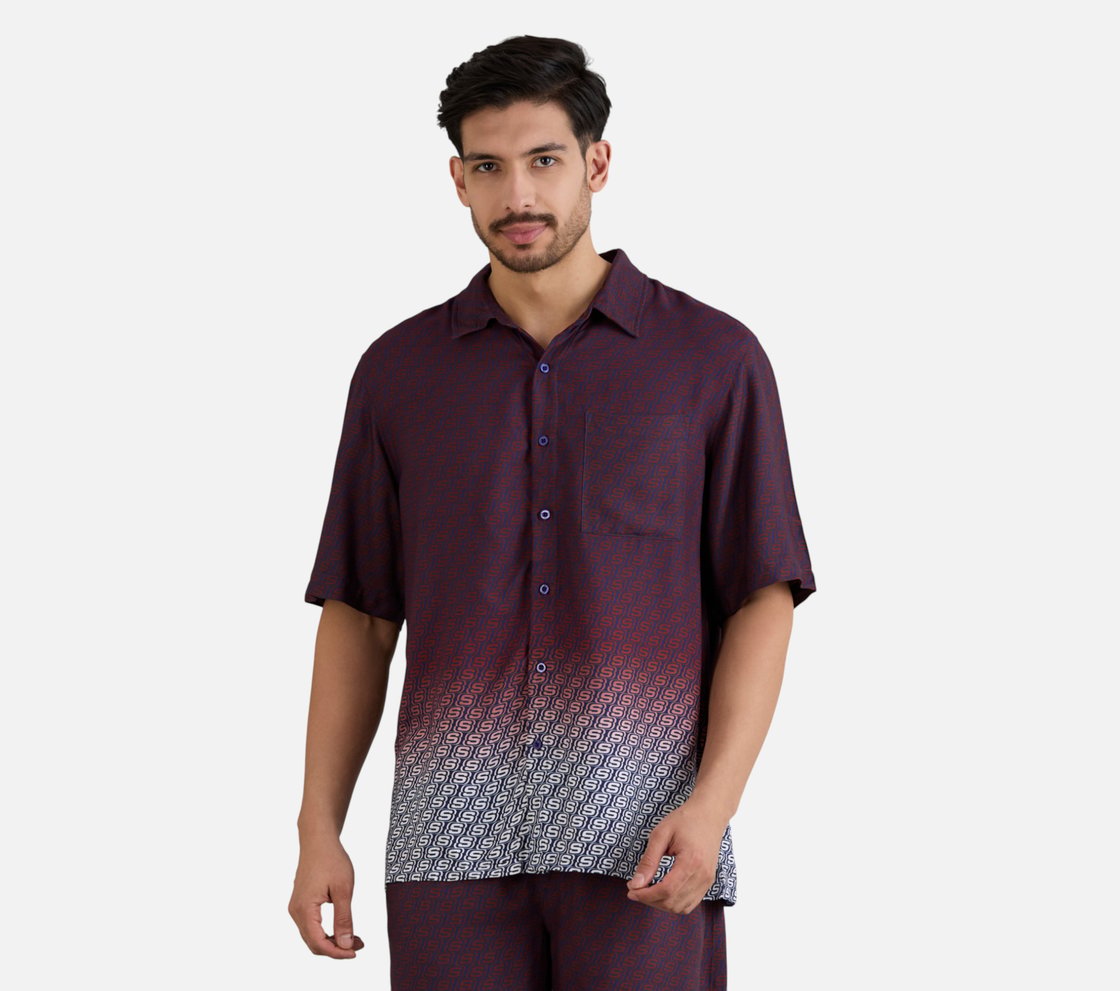 MENS MONOGRAM SHIRT, NAVY