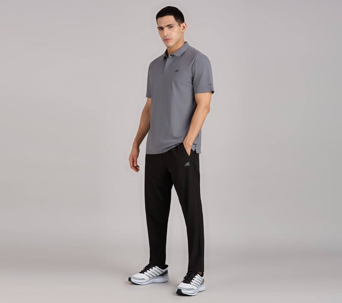 MENS BASIC POLO, CHARCOAL/LT. GRAY Apparel Right View