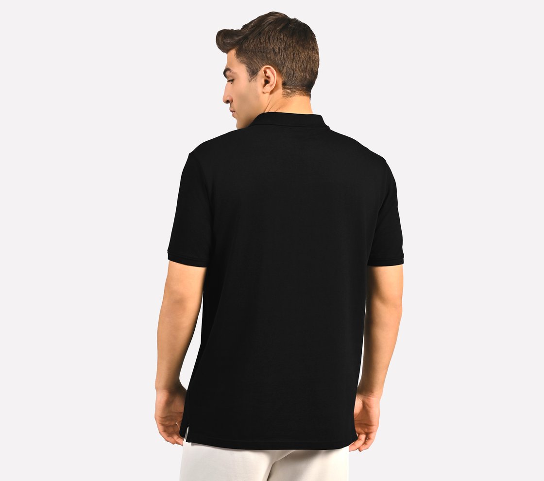 MENS CORE POLO, BLACK Apparel Left View