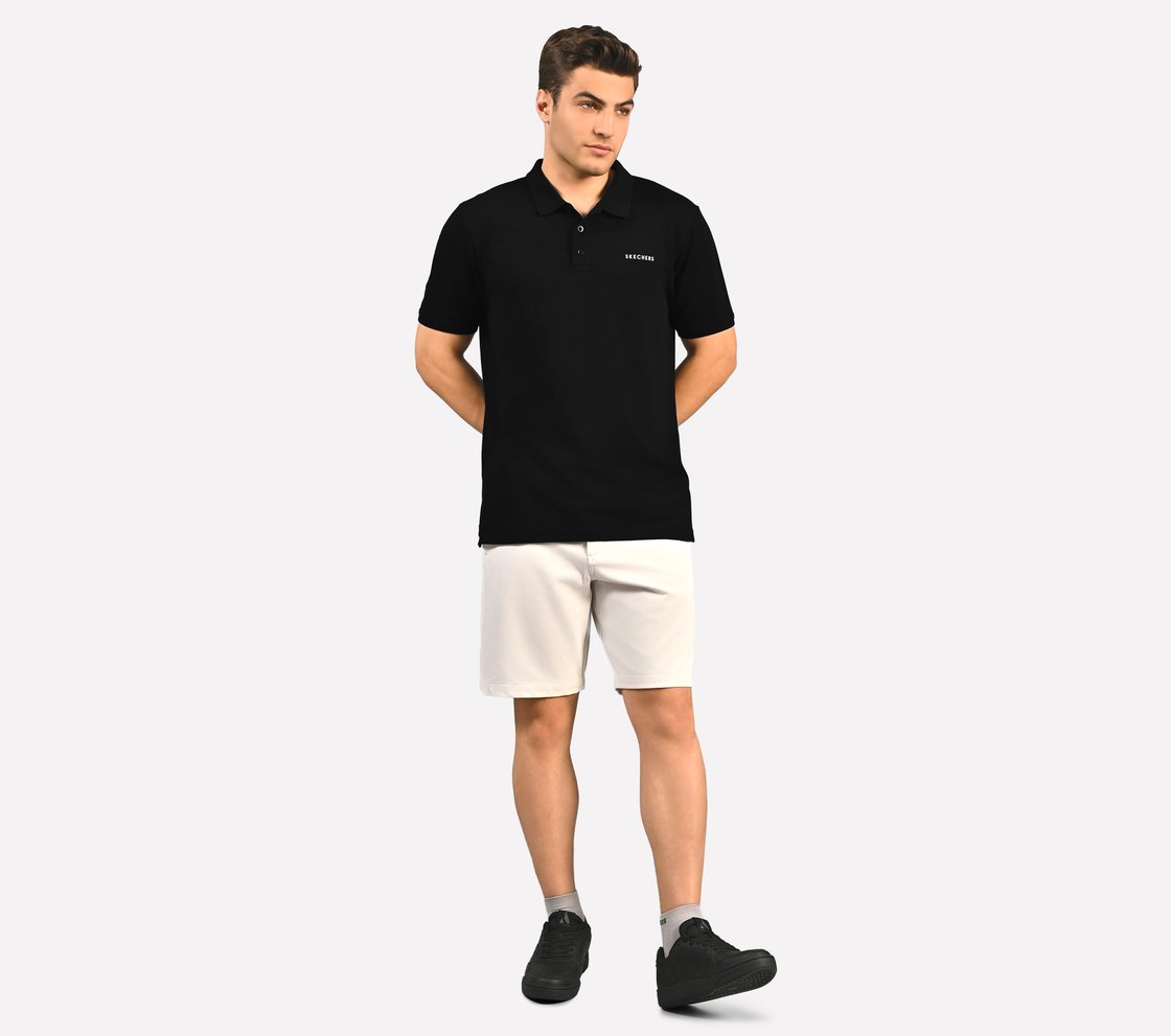 MENS CORE POLO, BLACK Apparel Right View