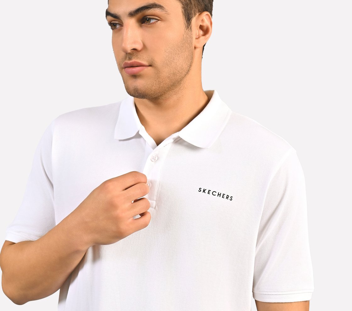 MENS CORE POLO, WHITE Apparel Right View