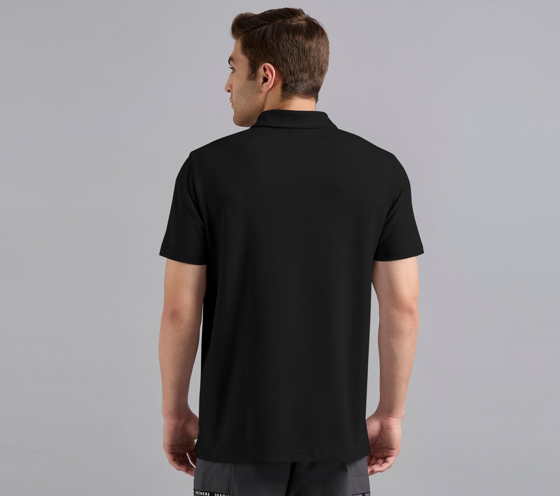 OVERSIZED FLOCK BRANDING POLO, BLACK