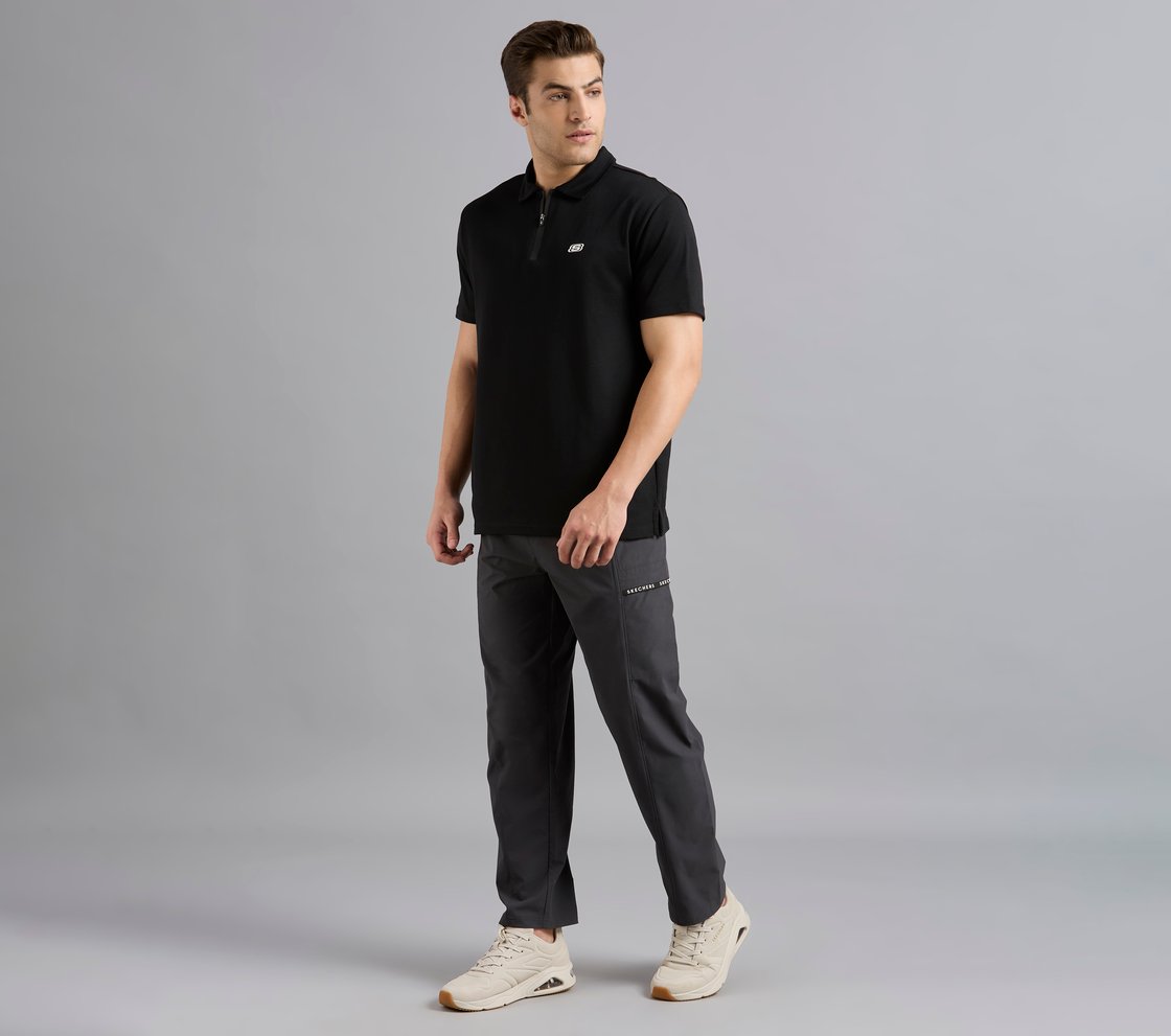 OVERSIZED FLOCK BRANDING POLO, BLACK