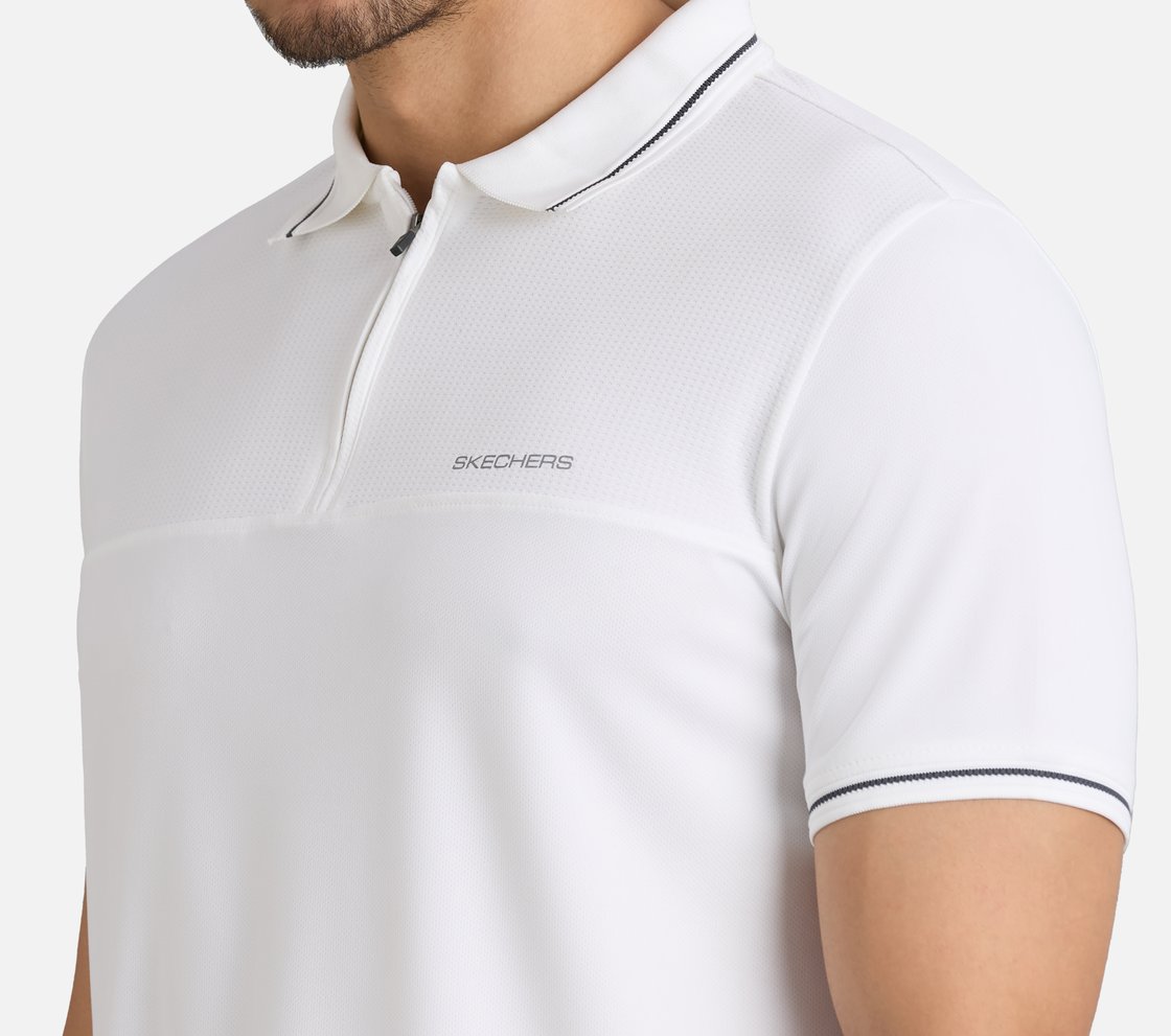 TONAL PANEL GOLF POLO, WHITE Apparel Right View