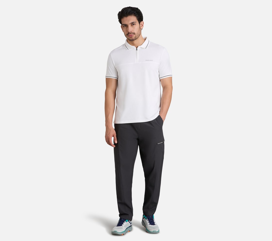 TONAL PANEL GOLF POLO, WHITE Apparel Right View