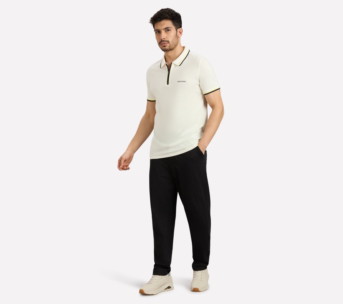 MULTI TONE TIPPING POLO, WHITE Apparel Right View