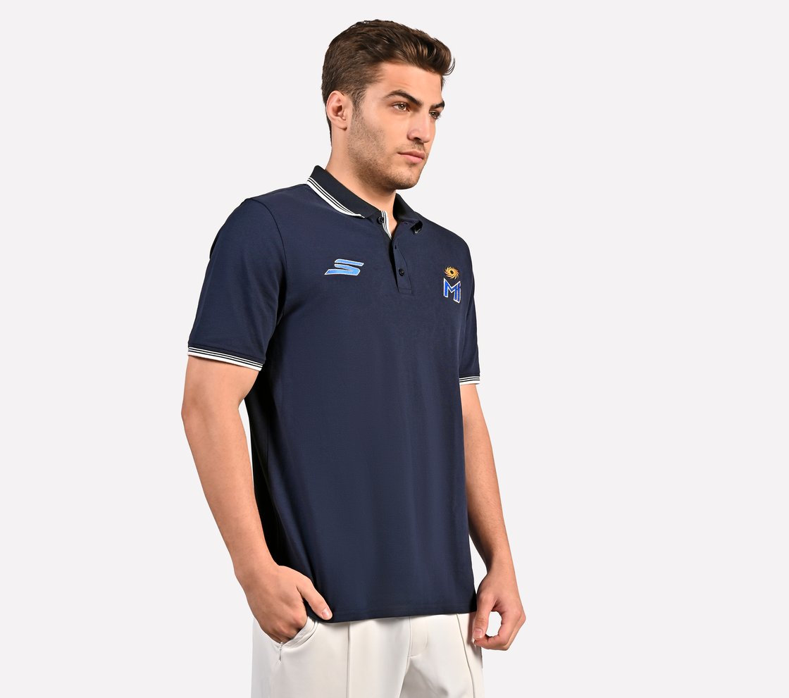 MUMBAI INDIANS: IPL TRAVEL POLO 2025, ROYAL BLACK Apparel Bottom View