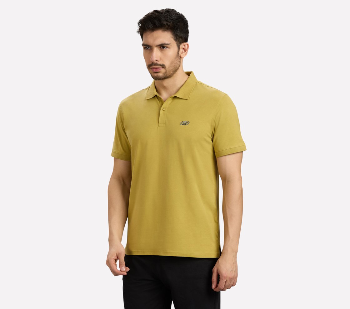 COMFORT FIT POLO, TAUPE/SILVER