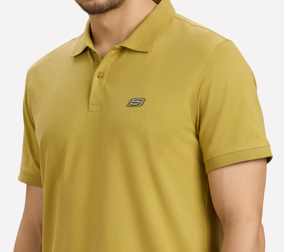 COMFORT FIT POLO, TAUPE/SILVER