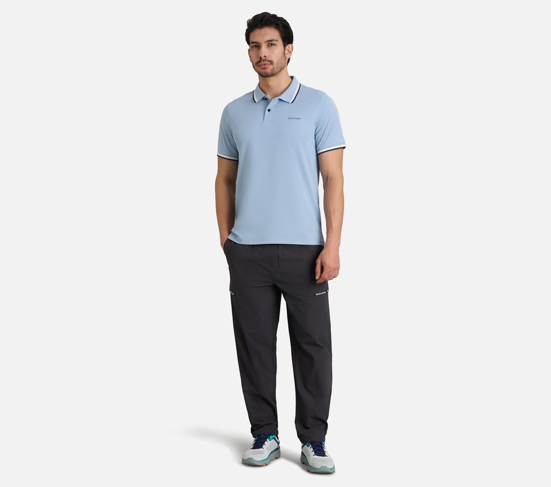 CLASSIC TIPPING POLO, GRAY/AQUA/PINK Apparel Right View