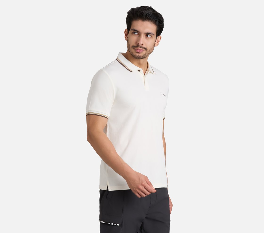 CLASSIC TIPPING POLO, WHITE Apparel Bottom View
