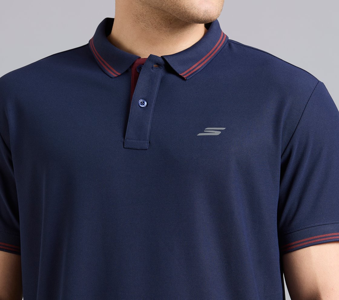 MENS CONTRAST INNER PLACKET P, NAVY Apparel Right View