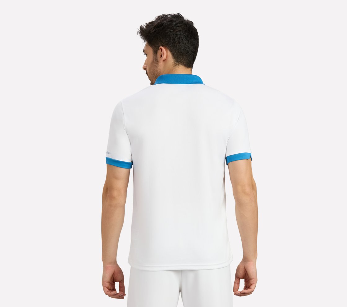 MENS CRICKET POLO, WHITE