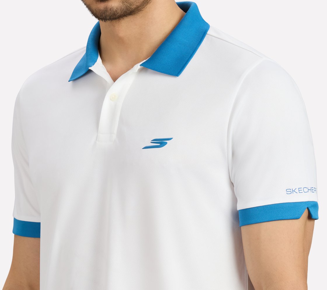 MENS CRICKET POLO, WHITE