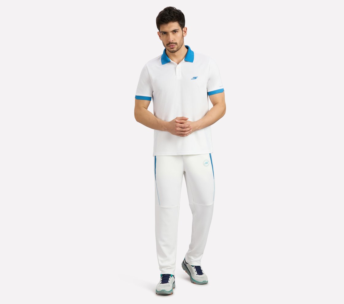 MENS CRICKET POLO, WHITE