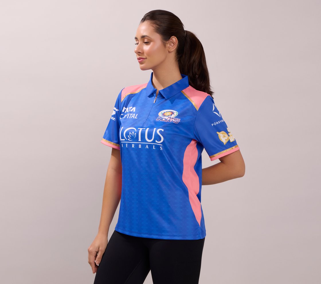 MUMBAI INDIANS WPL FAN JERSEY 2026, NVY/WHT/LT. BLUE Apparel Bottom View