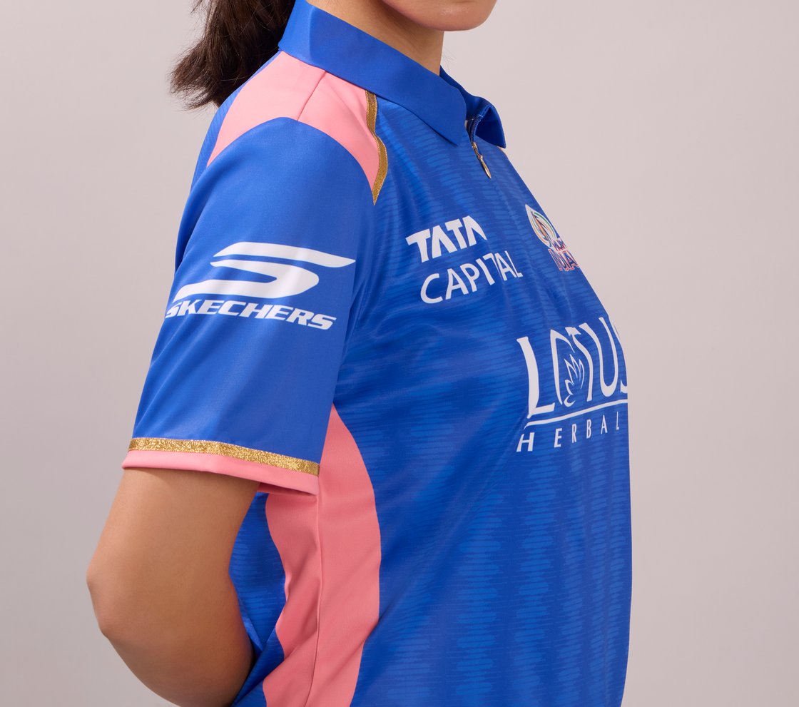 MUMBAI INDIANS WPL FAN JERSEY 2026, NVY/WHT/LT. BLUE Apparel Right View