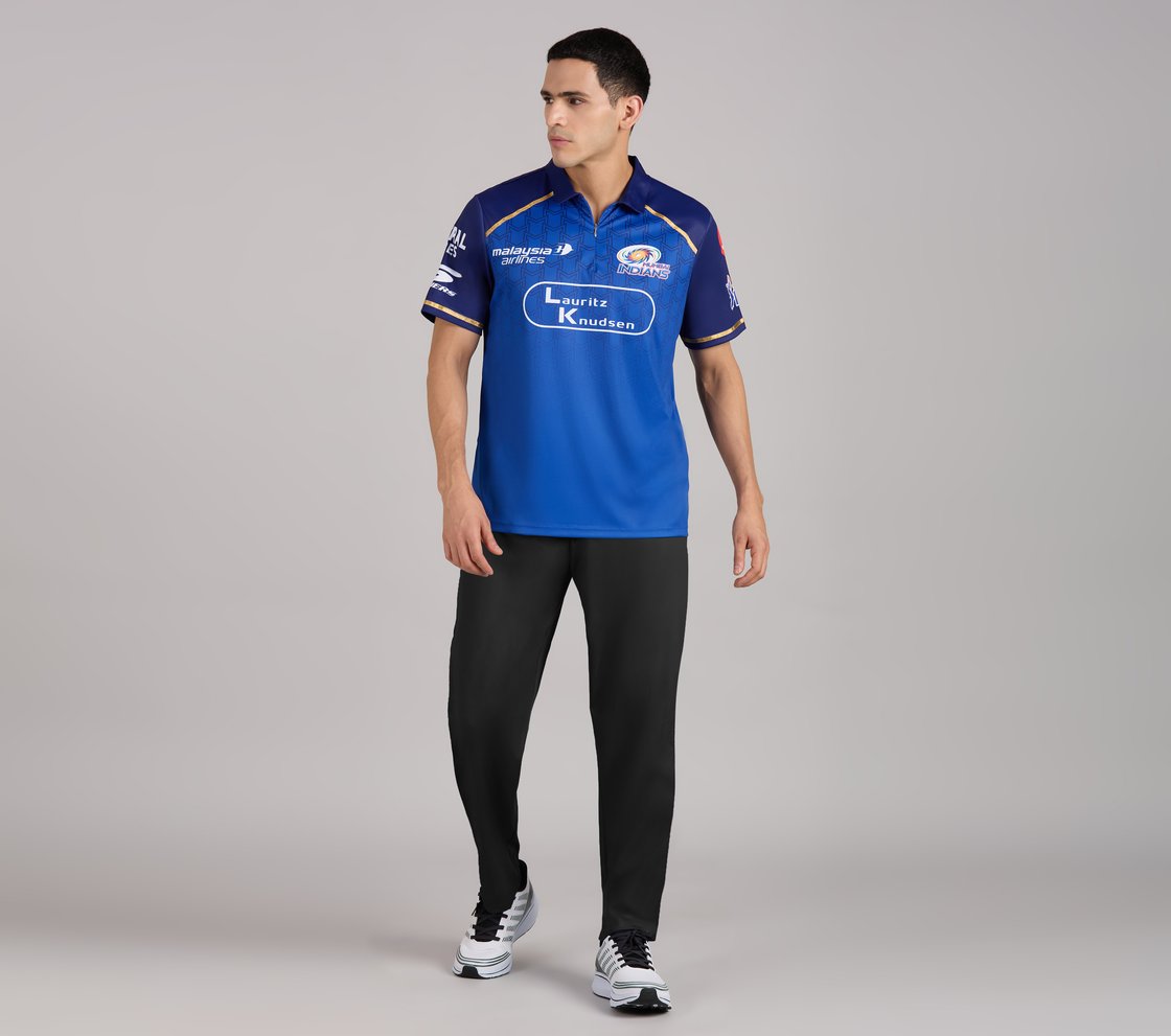 MUMBAI INDIANS IPL MEN'S FAN JERSEY 2026, ROYAL/NAVY/LIME Apparel Right View