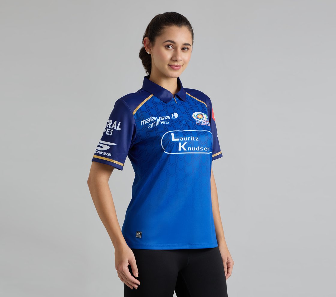 MUMBAI INDIANS IPL WOMEN'S FAN JERSEY 2026, ROYAL/NAVY/LIME Apparel Bottom View