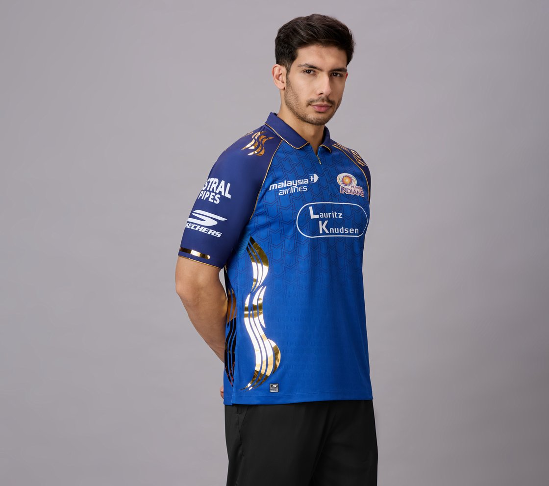 MUMBAI INDIANS IPL PLAYER EDITION JERSEY 2026, ROYAL/NAVY/LIME Apparel Bottom View