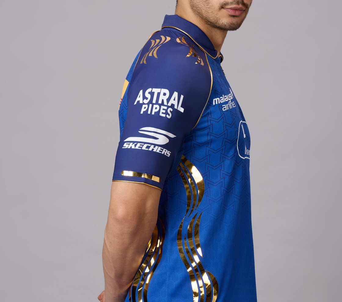 MUMBAI INDIANS IPL PLAYER EDITION JERSEY 2026, ROYAL/NAVY/LIME Apparel Right View