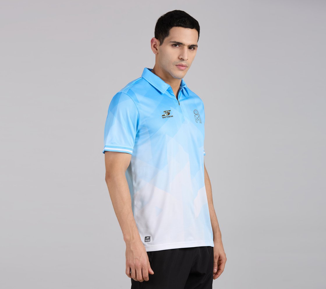 MUMBAI INDIANS AOP POLO, WHT/NVY/BLUE