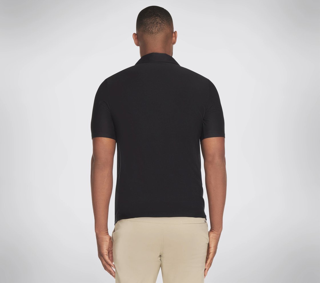 GODRI ALL DAY SOLID POLO, BBBBLACK Apparel Bottom View