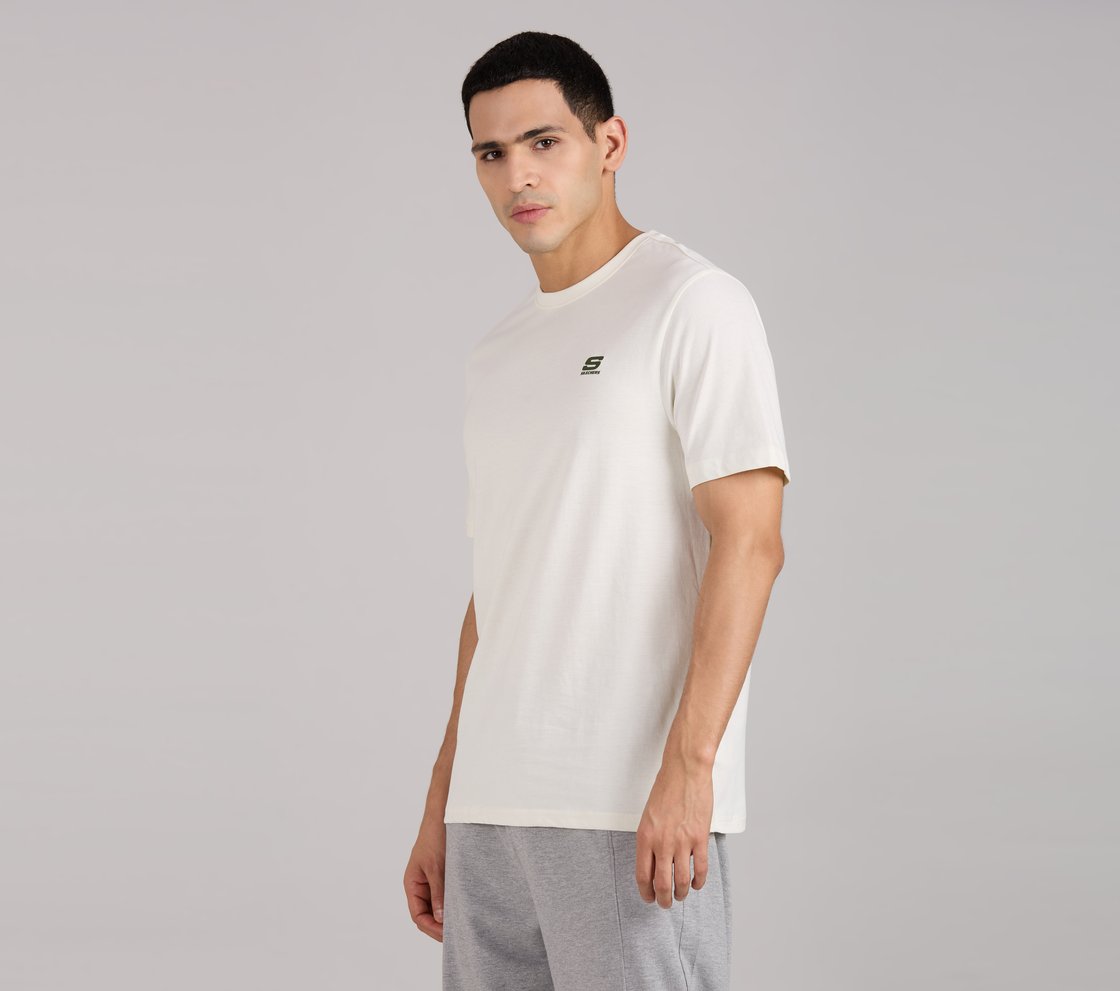 SS CREWNECK T-SHIRT-2PC PACK, OFF WHITE/GREEN Apparel Top View