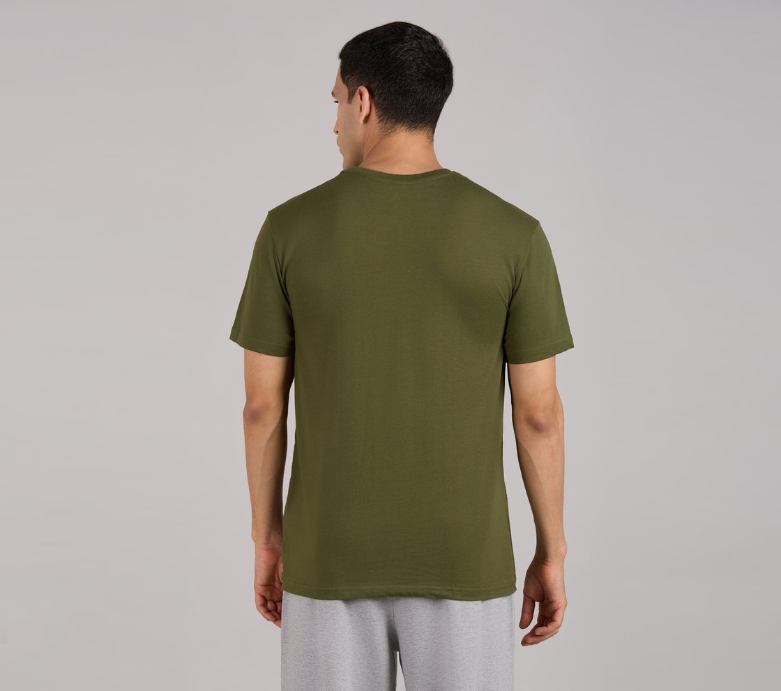 SS CREWNECK T-SHIRT-2PC PACK, OFF WHITE/GREEN