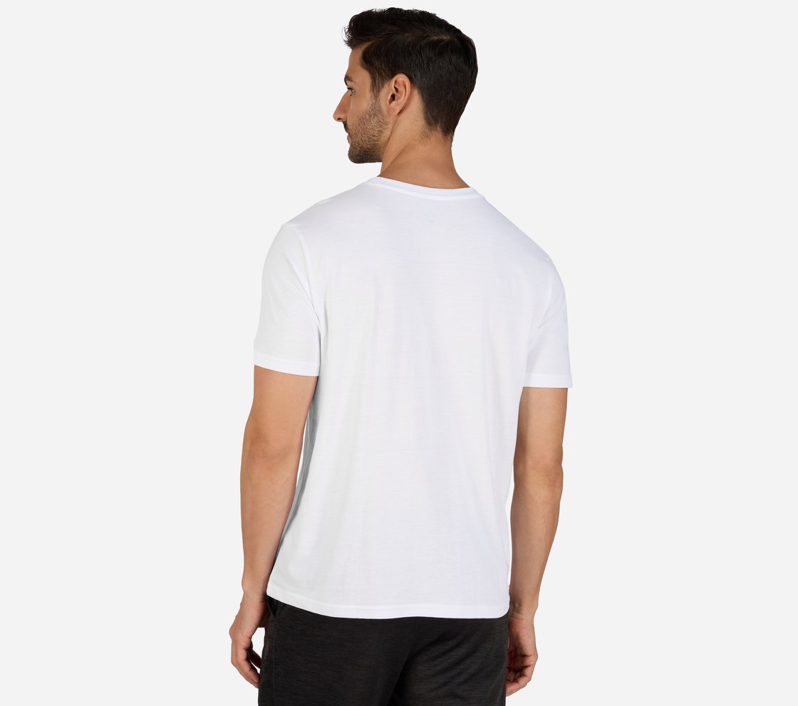 SS CREWNECK T-SHIRT-2PC PACK, WWHITE/BLUE Apparel Top View
