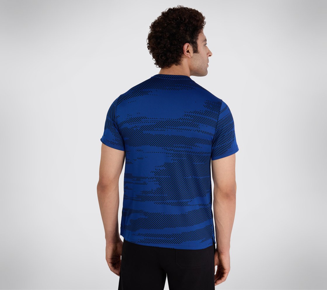 SS SKECHERS JACQUARD T-SHIRT, ROYAL/BLUE