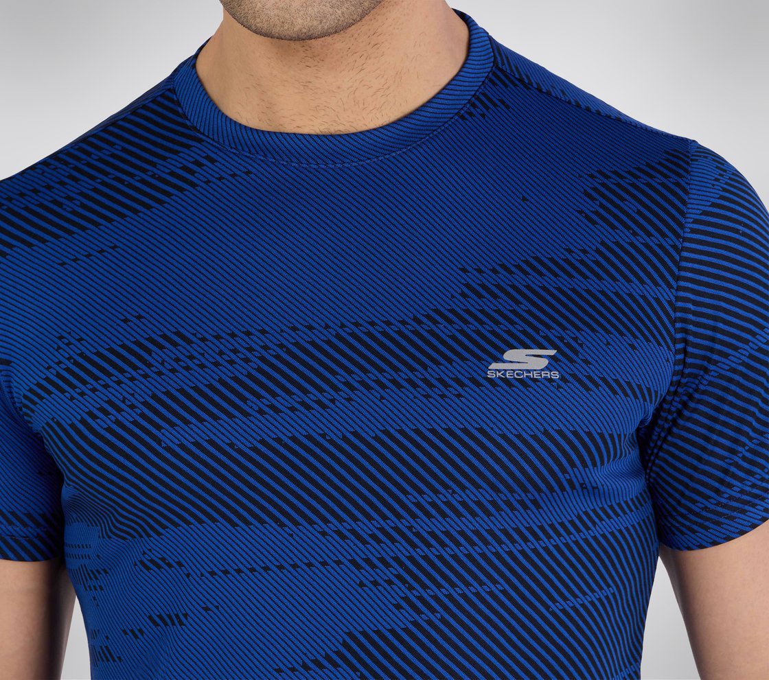 SS SKECHERS JACQUARD T-SHIRT, ROYAL/BLUE